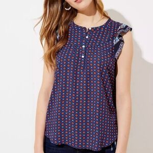LOFT‎ Ruffle Short Sleeve Women's Top